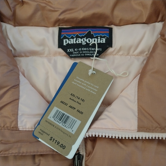 Girls Anthos Pink Down Sweater - Picture 13 of 14